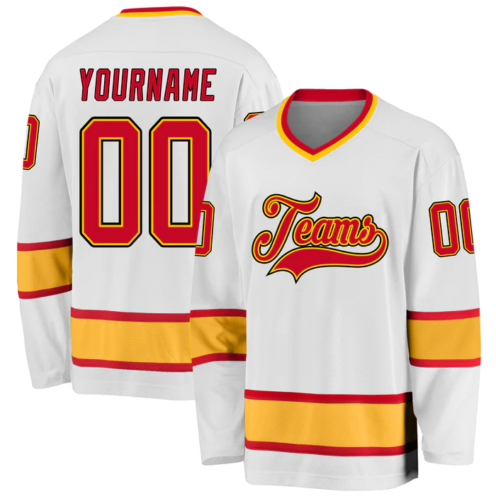 Custom Ice Hockey Jersey with Team Name and Player Number Stitched Printed with Stitched Printed Name Number Team Logo for Men Women Youth Kids