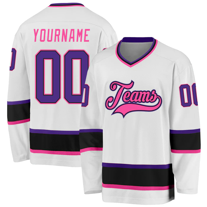 Custom Hockey Team Jersey with Front Team Name and Back Number with Stitched Printed for Teams Players Fans Men Women Youth Kids