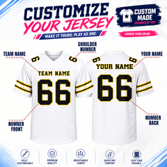 Custom Youth Football Jersey Stitched Printed Custom Design for Kids Teams