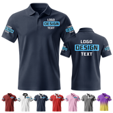 Printed Custom Printed Logo Polo Uniform with Employee Name and Logo for Coaches and Players