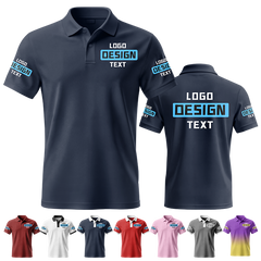 Printed Custom Printed Logo Polo Uniform with Employee Name and Logo for Coaches and Players