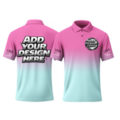 Printed Custom Printed Polo Shirt with Front Logo and Sleeve Text for Company Employees