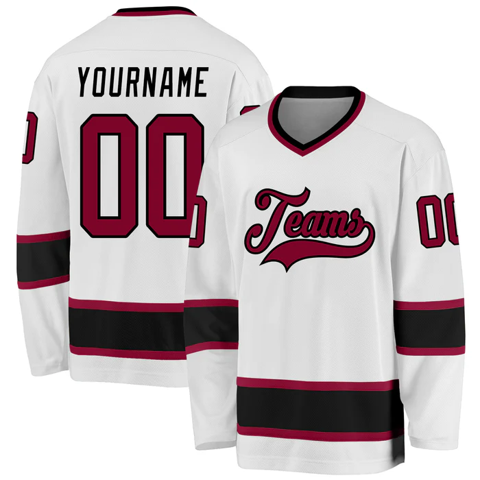Varsity Custom Youth Hockey Jersey for Adult Teams with Custom Names Numbers Logos for Rink Events and Team Photos