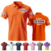 Custom Team Printed Polo Shirt for Employee Gift with Printed Logo Name Text