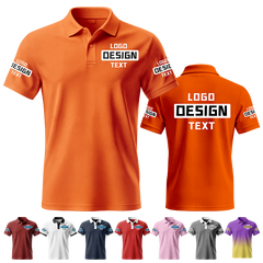 Custom Team Printed Polo Shirt for Employee Gift with Printed Logo Name Text
