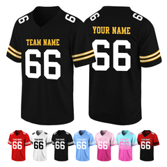 Personalized Team Football Jersey with Back Name and Number for Competition Outfit