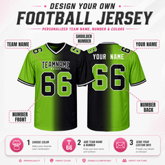 Custom Football Fan Jersey Stitched Printed Name Number Logo for Sports Clubs