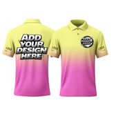 Custom Event Printed Polo Shirt with Custom Artwork for Company Team Work Golf Events