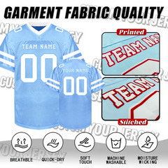 Personalized American Football Jersey with Custom Name Number Stitched Printed