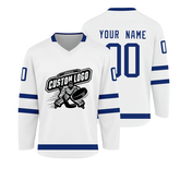 Personalized Hockey Team Jersey with Custom Lettering for Ice Rink Event with Custom Front Back Sleeve Details for Ice Hockey Teams