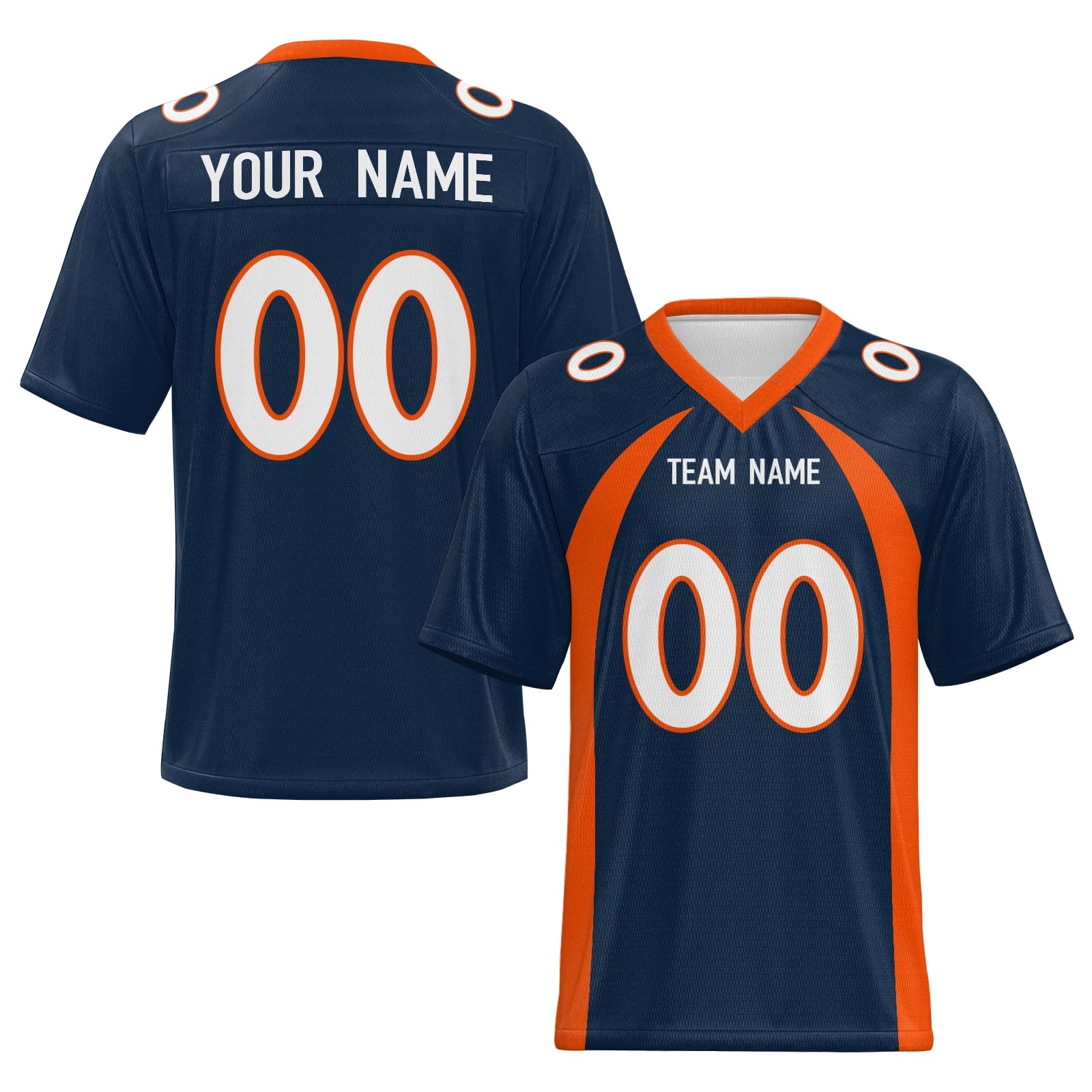 Personalized Football Jersey with Team Name and Player Number Stitched Printed Team Logo