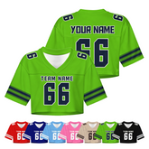 Custom Football Fan Shirt with Shoulder Number Game Day Shirt