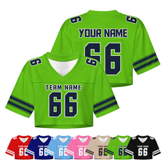 Custom Football Fan Shirt with Shoulder Number Game Day Shirt