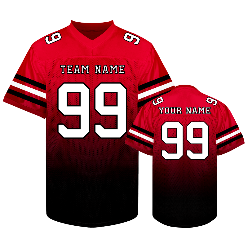 Custom Game Day Football Jersey with Front Team Name and Back Number Stitched Printed
