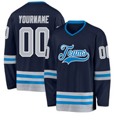 Custom Ice Hockey Jersey with Back Name and Number Fan Gift with Custom Chest Logo Back Name Number and Sleeve Patch
