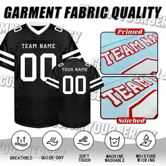 Custom Football Jersey Stitched Printed Name Number