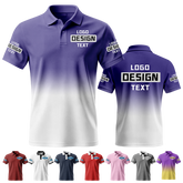 Personalized Golf Printed Polo Shirt with Custom Text and Logo Printed Design for Company Teams