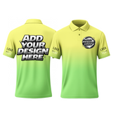 Printed Custom Team Printed Polo Shirt with Name Text and Logo for Volunteer Groups