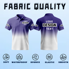 Personalized Golf Printed Polo Shirt with Custom Text and Logo Printed Design for Company Teams