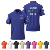 Custom Printed Logo Polo Uniform with Custom Printed Logo Name Text for Staff Team Events