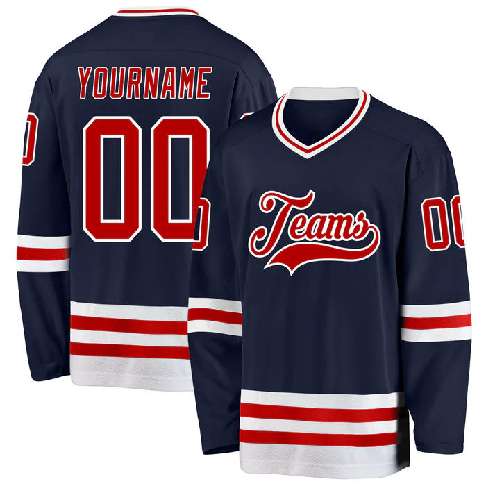Custom Hockey Shirt with Custom Front and Back Stitched Printed Team Logo with Stitched Printed Name Number Team Logo for Men Women Youth Kids