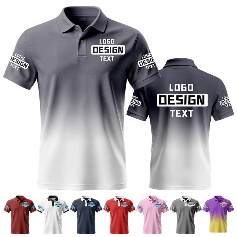 Custom Logo Printed Polo Shirt with Custom Text and Logo for School Clubs