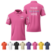 Casual Custom Golf Printed Polo Shirt Printed Design for Business Team Uniforms