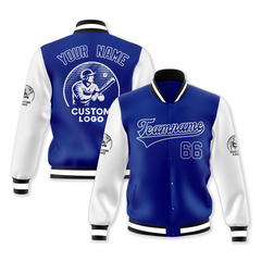 Custom Bomber Jacket Printed and Embroidered with Back Design for Work Uniform