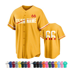 Personalized Baseball Shirt with Custom Name Number Stitched Printed