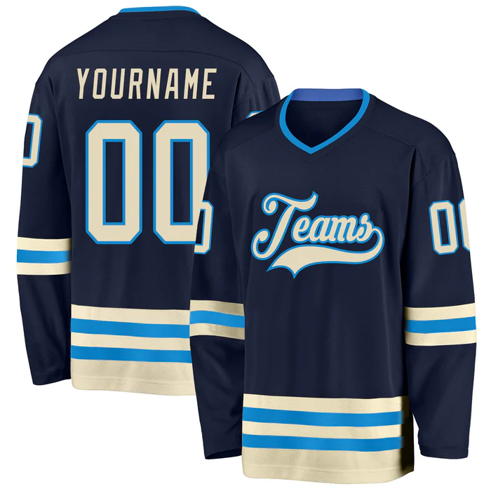 Personalized Hockey Team Jersey Regular Fit Stitched Printed Team Logo with Stitched Printed Name Number Logo for Team Uniforms