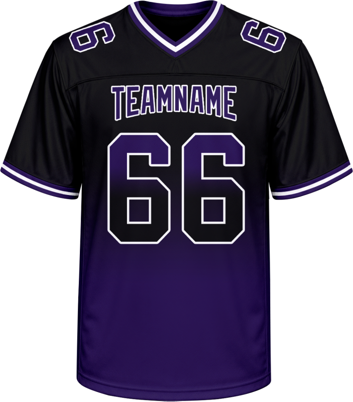 Custom Youth Football Jersey with Custom Lettering with Stitched Printed
