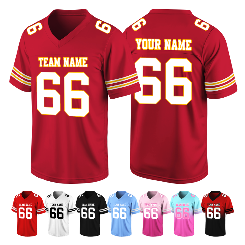 Streetwear Custom Game Day Football Jersey Stitched Printed Name Number