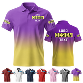Custom Short Sleeve Printed Polo Shirt for Holiday Gift with Printed Logo Name Text