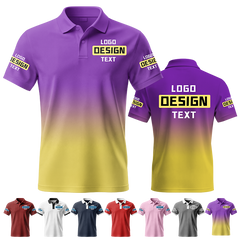 Custom Short Sleeve Printed Polo Shirt for Holiday Gift with Printed Logo Name Text