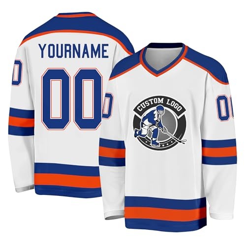 Custom Hockey Jersey Striped Team Jersey with Personalized Player Details for Teams Families and Fans