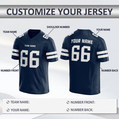 Custom American Football Jersey with Name and Number Football Gift
