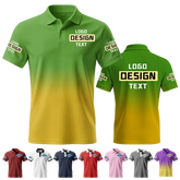 Custom Short Sleeve Printed Polo Shirt for Holiday Gift with Printed Logo Name Text