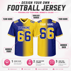 Personalized Team Football Jersey with Your Name and Number Fan Gift