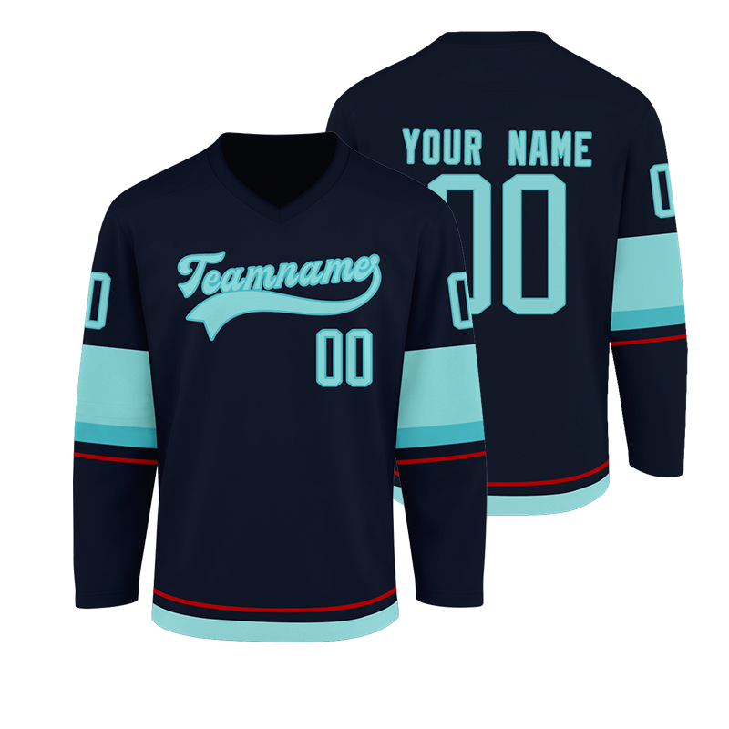 Custom Hockey Shirt Mesh Stitched Printed Name Number Logo with Stitched Printed Name Number Team Logo for Men Women Youth Kids