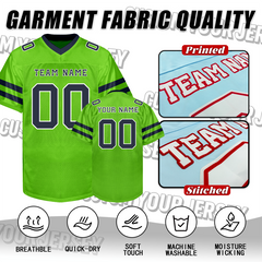 Stitched Printed Custom Design Personalized Team Football Jersey with Personalized Name