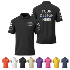 Custom Printed Polo Team Uniform with Printed Logo Name for Men Women Youth