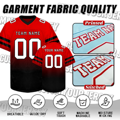 Vintage Custom Team Football Uniform with Name Number and Logo