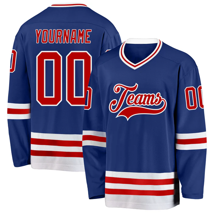Personalized Hockey Jersey with Chest Logo Game Day Shirt with Player Name Number Team Logo for Game Day and Gifts