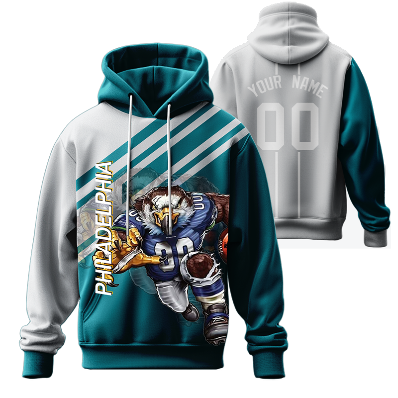 Printed Custom School Printed Hoodie with Name Text and Logo for Parents and Kids