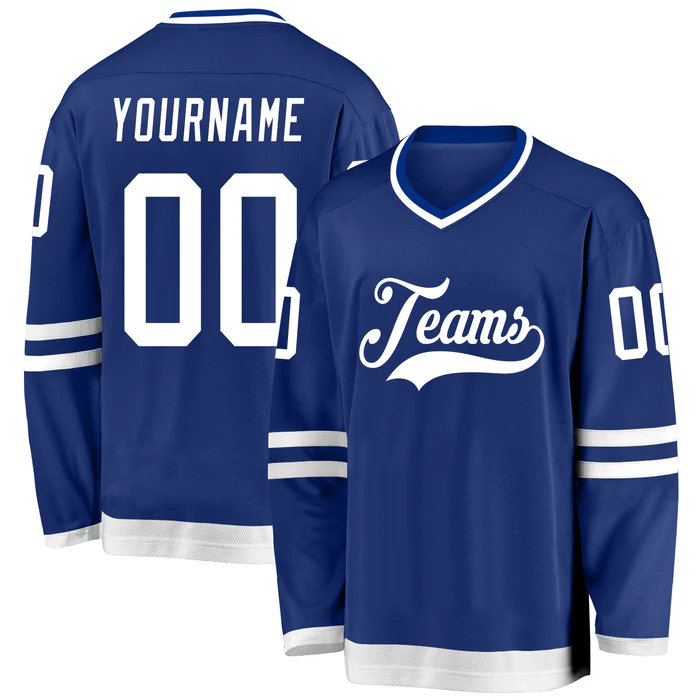 Personalized Hockey Jersey for Team Photo Outfit with Custom Front Back Sleeve Details for Ice Hockey Teams