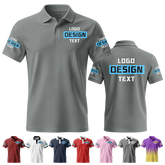 Custom Golf Printed Polo Shirt with Personalized Name and Logo for Golf Teams