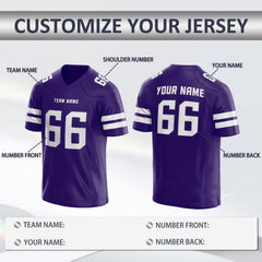 Custom Football Team Jersey with Sleeve Number Stitched Printed Name Number Logo