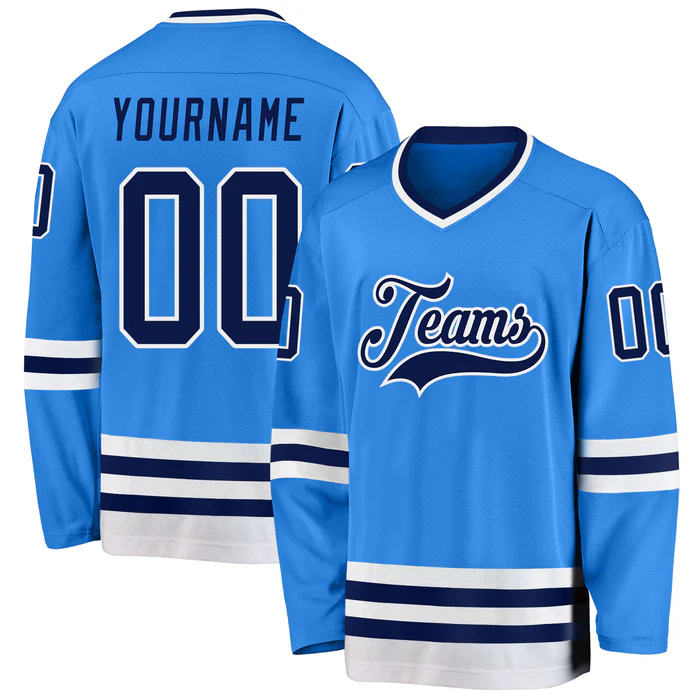 Stitched Printed Team Logo Custom Hockey Fan Jersey with Chest Logo with Stitched Printed Name Number Team Logo for Men Women Youth Kids