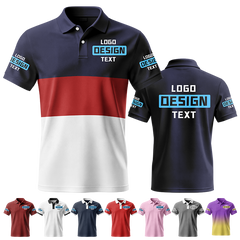 Custom Printed Polo Work Uniform with Custom Printed Logo Name Text for Staff Team Events