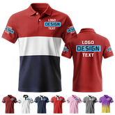Custom Staff Printed Polo Shirt with Printed Logo Name Text for Company Picnic